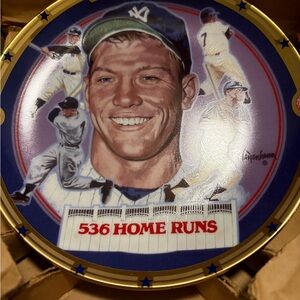 The Bradford Exchange Blue and Gold Baseball Legend Plate